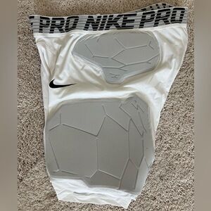 Nike Pro Hyperstrong Padded White Compression Shorts